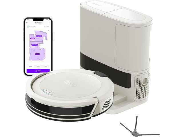 Shark Navigator Robot Vacuum + Self-Empty Base, White, AV2110S