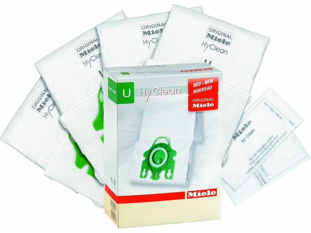 Miele AirClean 3D Efficiency Dust Bag, Type U, 4 Bags & 2 Filters