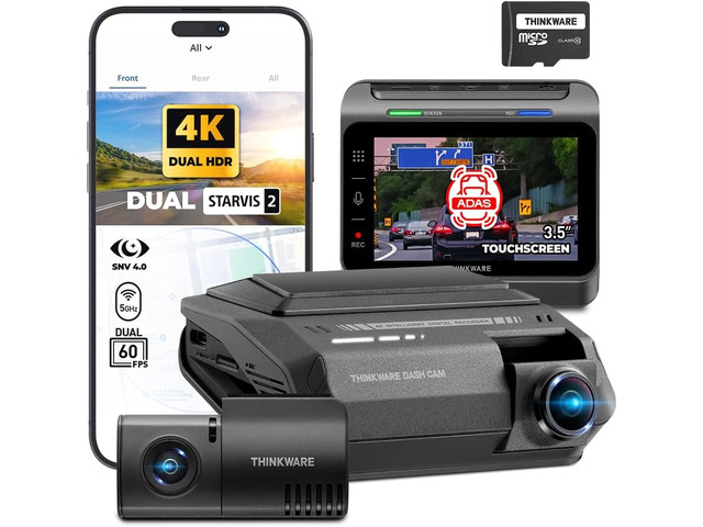 THINKWARE ARC900 Dash Cam 4K Front and 2K Rear, Dual STARVIS 2, HDR, GPS