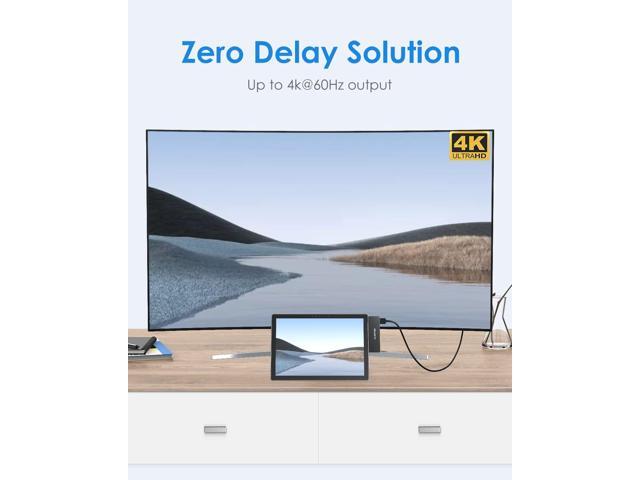 LENTION Surface Pro Dock, 5-in-1 Surface Pro 7 Hub, 4K@60Hz USBC to HDMI Hub, USB C to Gigabit Ethernet Hub, 2 x USB 3.0 Hub, PD 60W Type C...