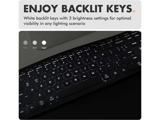 X9 Backlit Wireless Keyboard and Mouse (Bluetooth + 2.4G) Ergonomic Keyboard and Mouse Wireless Combo with Wrist Rest, Rechargeable, Light Up,...