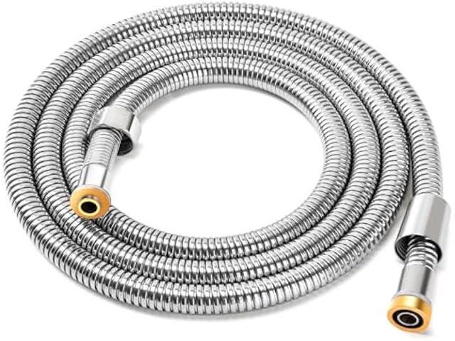 79 Inch Shower Hose, Flexible Stainless Steel Handheld Replacement Shower Hose, with Brass Insert and Nut