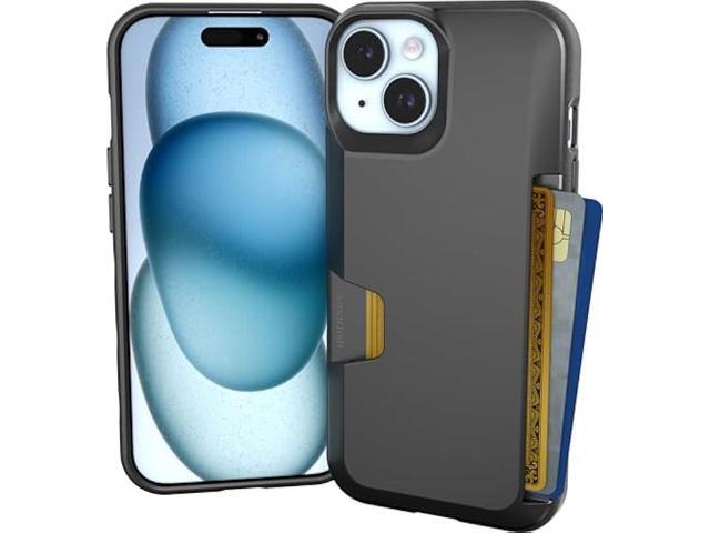 SmartishÂ® iPhone 15 Wallet Case - Wallet Slayer Vol. 1 [Slim + Protective] Credit Card Holder - Drop Tested Hidden Card Slot Cover Compatible with.