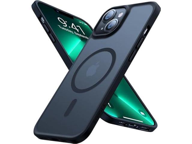 TORRAS Magnetic Shockproof for iPhone 15 Case iPhone 14 Case, 12FT Military Grade Drop Protection, Translucent Slim Protective Anti-Scratch, Black