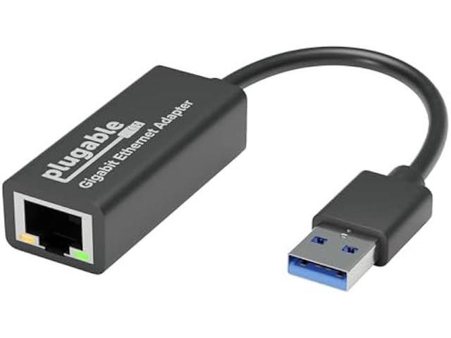 Plugable USB to Ethernet Adapter, USB 3.0 to Gigabit Ethernet, Compatible with Windows 11, 10, 8.1, 7, XP, macOS, Linux, Chrome OS