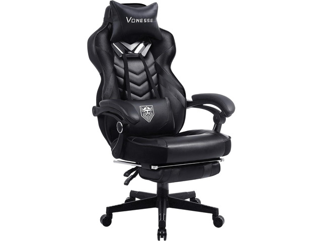 Vonesse Gaming Chair for Adults,Computer Chair with High Back,Big and Tall Gaming Chairs with Footrest and Massage,Reclining Gamer Ergonomic Office...