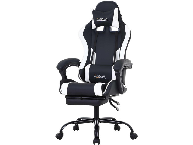 PayLessHere Ergonomic Racing Desk Chair Computer Chair Gaming Chair with Footrest Lumbar Support Headrest Armrest Task Rolling Swivel Ergonomic...
