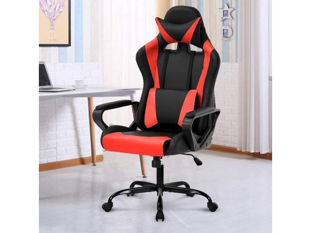 Gaming Chair, Ergonomic Computer Chair with Headrest and Lumbar Support, Office Desk Chair PC Racing Chair Adjustable Height Video Game Chair PU.
