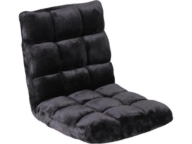 14-Position Adjustable Floor Gaming Chair Foldable Memory Foam Armless Sofa Seat Couch Recliner with Comfy Back Support for Working Meditation.