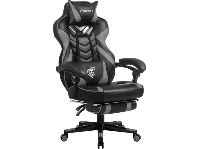 Vonesse Gaming Chair for Adults,Computer Chair with High Back,Big and Tall Gaming Chairs with Footrest and Massage,Reclining Gamer Ergonomic Office...