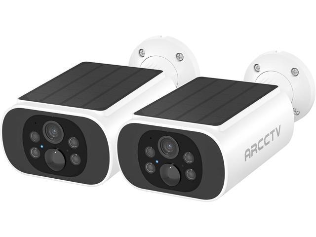 Solar Security Camera Outdoor Wireless, 4MP Battery Powered Home Surveillance Camera with Embedded Solar Panel, PIR Motion Sensor, 2.4G/5G Dual.