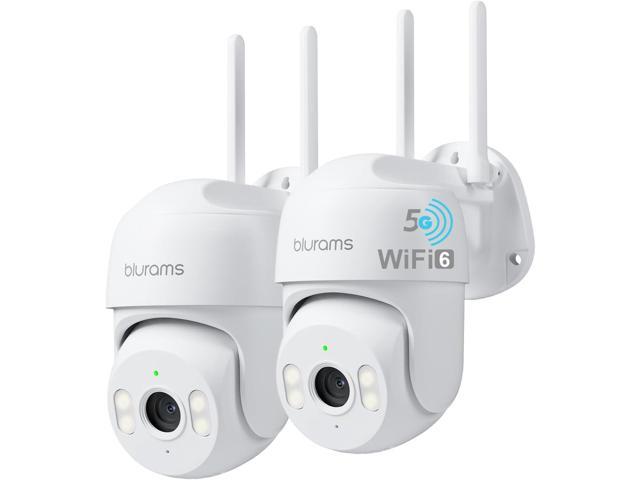 blurams 2K Security Camera Outdoor, Pan-Tilt Outdoor Camera Wired w/360° View, Motion Tracking, 2.4/5GHz WiFi 6, 2-Way Audio, Weatherproof, Free.