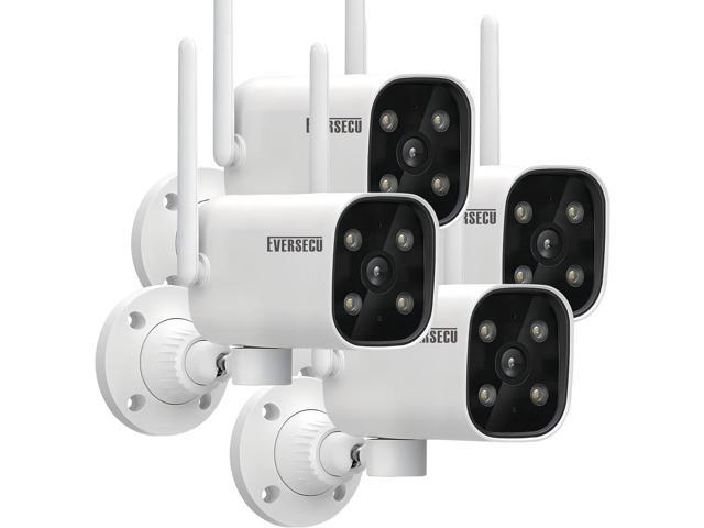 EVERSECU 2K WiFi PTZ Bullet Camera, Outdoor/Indoor, Pan/tilt, 2-Way Audio, Night Vision, Motion Detection Auto Tracking, Waterproof, Remote Access,.
