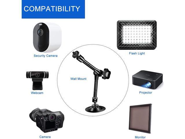 UYODM 2 Pack Articulating Magic Arm Wall Mount Holder Stand Compatible with CCTV POV Camcorders Cameras, LED Light, Video Lamp,DSLR,Flash,Digital...