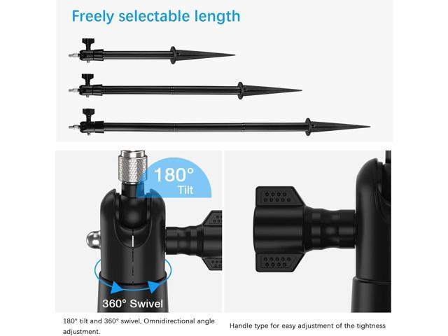 HOLACA Spike Pole Mount Ground Stake and Weatherproof Silicone Skin for Ring Stick Up Cam Battery HD Security Camera, Suitable for Stake into Soft...
