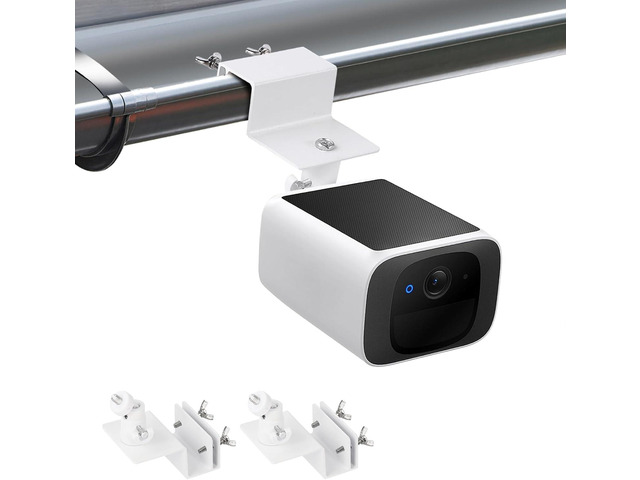 2Pack Gutter Mount Compatible with eufy Security SoloCam S220/C210, eufyCam 2C/2C Pro, 3/S330, 2/2 Pro, 3C/S300, 360°Adjustable Weatherproof...