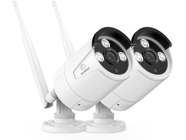 SANNCE 3MP Wireless CCTV Camera, Full-Color Outdoor Wireless Security Camera with 2-Way Audio, Dual-Band WiFi 2.4G/5.8G, 100ft Night Vision...