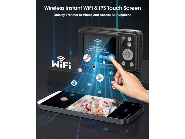 5K Digital Camera for Photography, 64MP Touchscreen WiFi Camera with Autofocus 6X Optical & 16X Digital Zoom, Dual-Lens Vlogging Camera for YouTube...