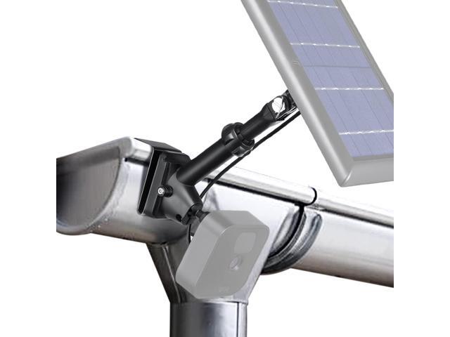 Wasserstein 2-in-1 Universal Gutter Mount for Camera & Solar Panel Compatible with Wyze, Blink, Ring, Arlo, Eufy Camera (Black)
