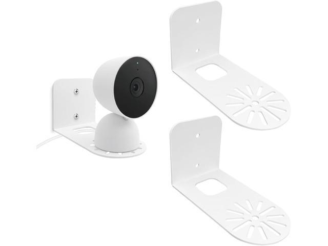 Large Metal Wall Mount Holder fits for Google Nest Indoor 2nd Generation Wired Cam and Ring Cam, Flexible Installation Camera Shelf for Better View.