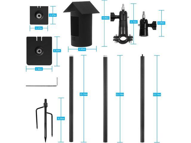 31.49-47.24inch Ground Stake Mount and Weatherproof Silicone Cover Skin Compatible with Stick Up Cam Battery Camera and Solar Panel Ground Stake...