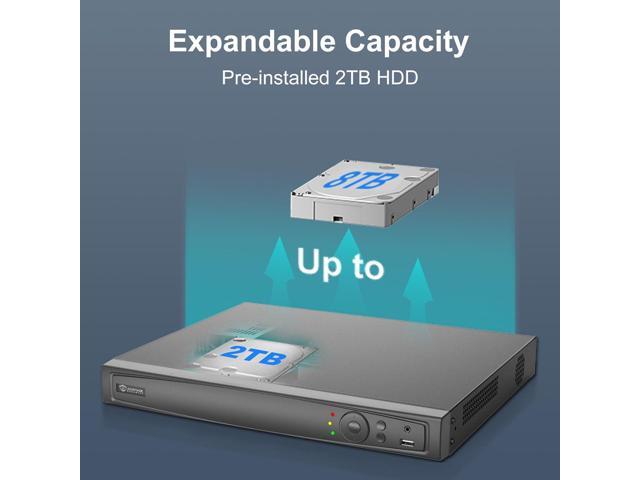 Anpviz AI 12MP 8CH POE NVR (12MP/8MP/6MP/5MP/4MP/3MP/1080P) Smart AI POE Network Video Recorder - Supports up to 8 x 12MP/4K IP Cameras, 8-Channel...