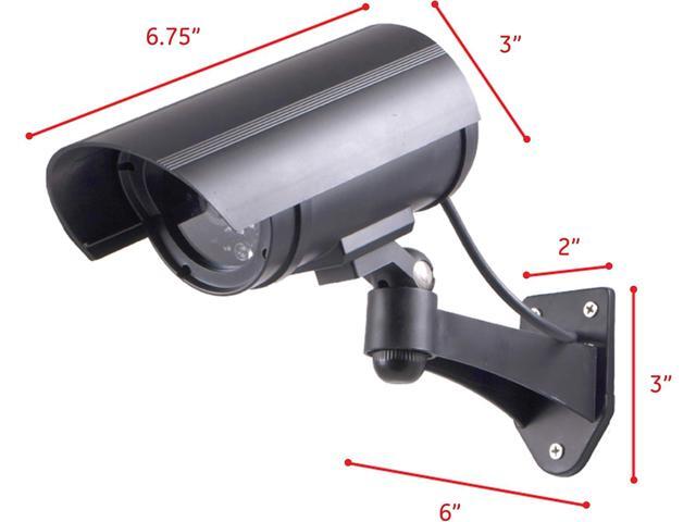 GE Power Gear GE Decoy Security Bullet Camera with Flashing Red Light, Blinking LED, Fake Surveillance, Realistic Looking Recording Lens,...