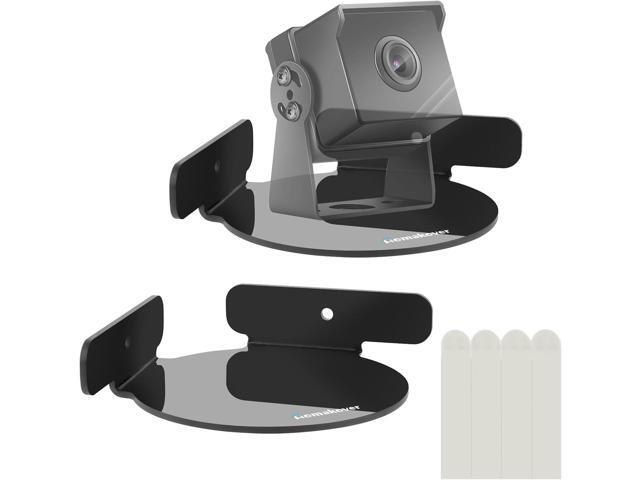 Acrylic Mini Circular Corner Shelf Mount for Security Cameras, Baby Monitors, Speakers, Plants & More, Universal Cam Holder, Easy to Install,.
