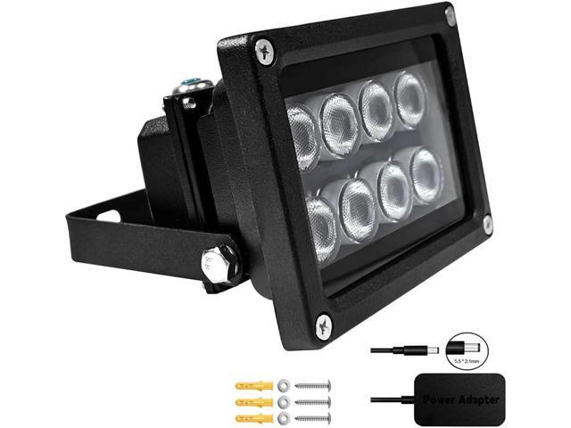 JC IR Illuminator 8-Led Infrared Light Wide Angle with Power Adapter for Security Camera System and VRS