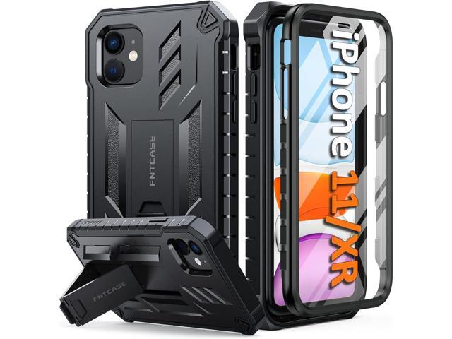 FNTCASE for iPhone 11 Phone Case: for iPhone XR case with Kickstand Shockproof Military Grade Protective Cover - Dual Layer Full Protection Sturdy.