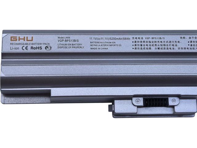 GHU New Battery 58WH Replacement for VGP-BPS13B VGP-BPS13/Q VGP-BPS13B/Q VGP-BPS21A VGP-BPS13 VGP-BPS13A VGP-BPL13 VGP-BPS13A/B VGP-BPS13B/S...