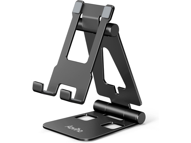 Cell Phone Stand for Desk, Adjustable Desktop Phone Holder Stand, Foldable Moblie Phone Dock for iPhone 15 14 13 12 11 Pro Xs Max Xr X 8 7 6 5 5s...