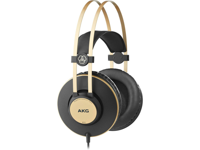 AKG Pro Audio K92 Over-Ear, Closed-Back, Critical Listening and Studio Headphones, Matte Black and Gold