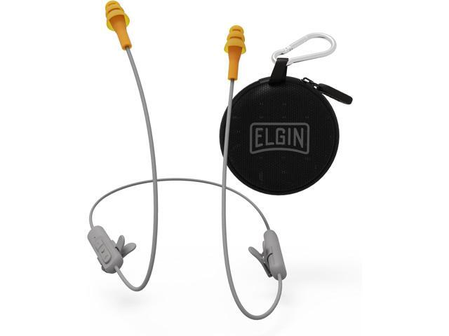 Elgin Ruckus Wireless Bluetooth Earplug Headphones, 25 dB NRR, Noise Canceling Mic, 12-Hour Battery, IP65 Sweatproof, Compliant with OSHA Hearing...