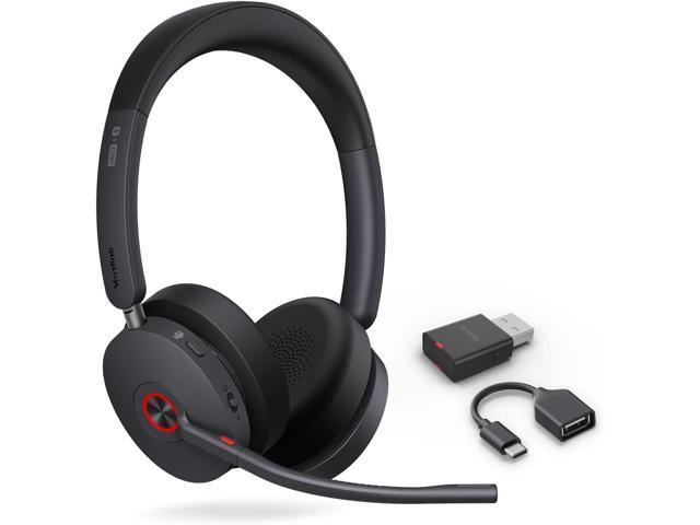 Yealink WH68 Hybrid ANC DECT & Bluetooth Wireless Headset with Adapter, 492ft Range Stereo Active Noise Cancellation Headphones for Teams,Zoom,UCwith...