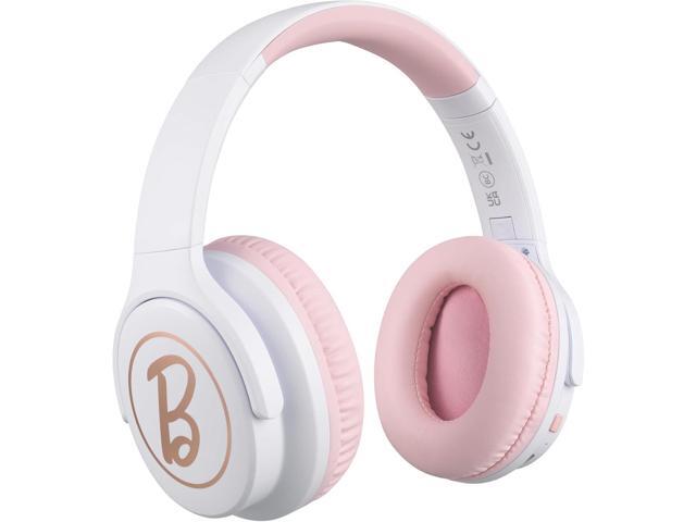 eKids Barbie Wireless Headphones with Microphone, Bluetooth Headphones Include Aux Cord, Earphones for School, Home, or Travel