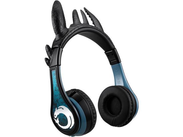 eKids How to Train Your Dragon Bluetooth Headphones with Microphone, Toothless Wireless Headphones Include Aux Cord, Earphones for School, Home, or.