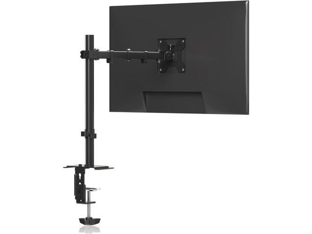 Pholiten Single Monitor Stand, Heavy Duty Adjustable Monitor Arm Desk Mount for 13-27Inch, Tilt, Swivel, Rotate, Support 22 lbs,Black