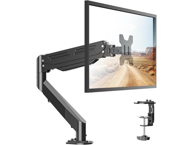 Bracwiser Monitor Mount 17-32 Inch Adjustable Gas Spring Desk Mount Stand Hold up to 24.25lbs with Clamp/Grommet Mounting Base (MD82)