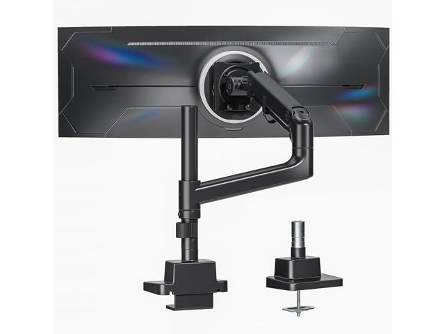 monTEK 17-57 Inch Ultrawide Monitor Arm for Up to 59.4lbs Screens, Aluminum Heavy-Duty Gas Spring Single Curved Screen Adjustable Monitor.
