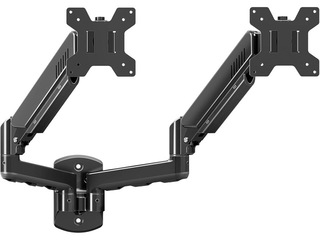 MOUNTUP Dual Monitor Wall Mount for 2 Max 32 Inch Computer Screen, Fully Adjustable Double Monitor Arm, Wall Mounted Monitor Holder Support...