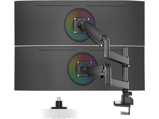 Dual Monitor Arm for 13-49 Inch Ultrawide Screens, Heavy Duty Monitor Mount for 2 Monitors up to 44lbs, Full Motion Vertical Stacked Dual Monitor.