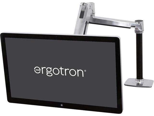 Ergotron LX Sit-Stand Single Monitor Arm, VESA Desk Mount for Monitors Up to 42 Inches, 7 to 25 lbs Polished Aluminum