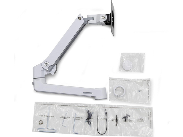 Ergotron LX Monitor Arm, Extension, and Collar Kit Add-on for LX Tall Pole Monitor Arms White