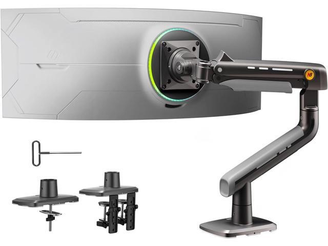 Gaming Monitor-Arm for Flat/Ultrawide/Curved Monitors 27'' to 50 inch, Heavy Duty Mount Load up to 18 kg, VESA 75/100 mm Monitor-Mount A5