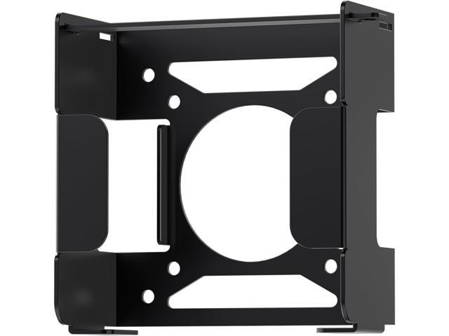 Fasgear Mac mini M4 Mount 2024 - Pure Aluminum Under Desk VESA Monitor Mounting Bracket with Anti-Theft, Black Aluminum