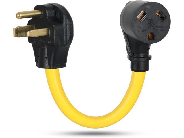 NEMA 6-50P to TT-30R RV Power Adapter Cord, ZDHQLHJ 3 Prong 6-50 Plug Male to TT-30R RV 30A Outlet Receptacle Female, 50Amp to 30Amp AC Power...