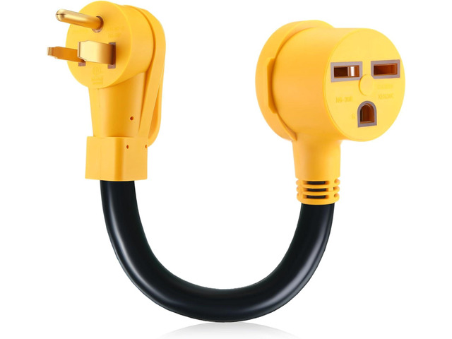 Dryer Adapter Compatible with NEMA 240v 50 Amp Male Plug 30 Amp Female Receptacle Heavy Duty Generator Ev Charger Power Cord Plug Adapter, Etl...