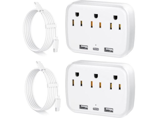Multi Plug Wall Outlet Splitter With USB, Multiple Outlet Extender Surge Protector With 3 USB Ports(1 USB C PD20W), Electrical Outlet Adapter...