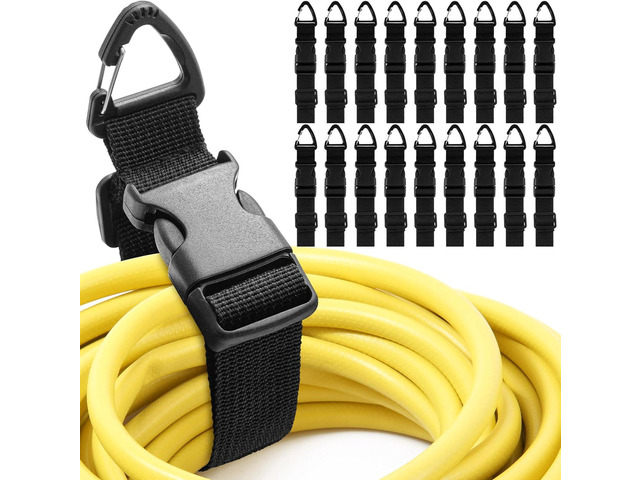 18 Pack 17 Inch Adjustable Extension Cord Holder Organizer with Triangle Clips for Garage Organization and Storage Heavy Duty Extension Cord Hanger...